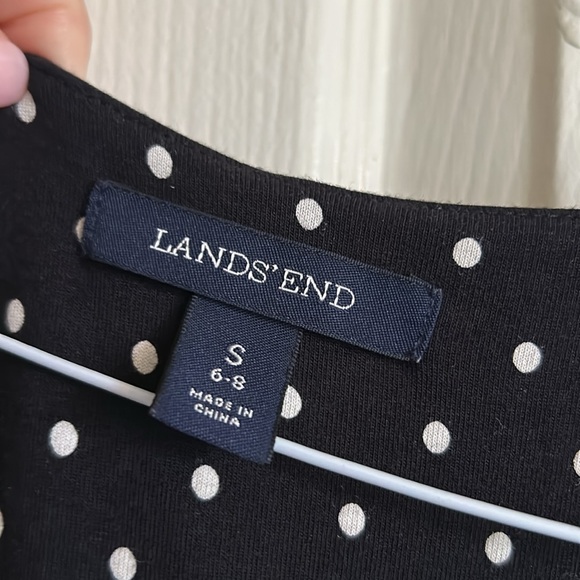 Lands end black and white polka dot dress - Picture 2 of 3